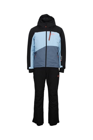 Veste à capuche et pantalon de ski Cerome - Noir et bleu cobalt