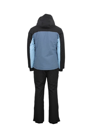 Veste à capuche et pantalon de ski Cerome - Noir et bleu cobalt