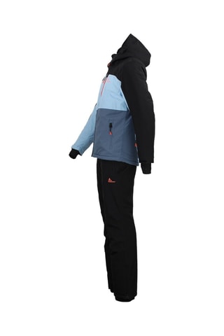 Veste à capuche et pantalon de ski Cerome - Noir et bleu cobalt