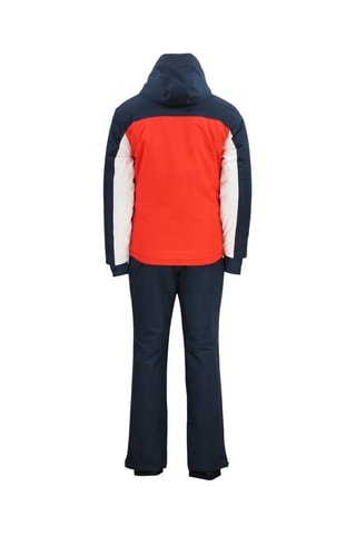 Veste à capuche et pantalon de ski Cerome - Bleu marine et orange