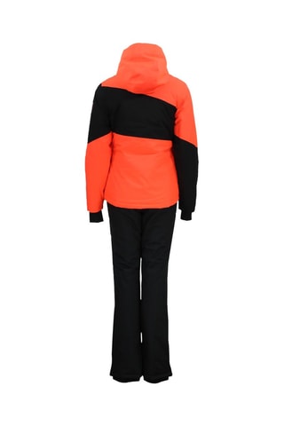 Veste à capuche et pantalon de ski Anice - Corail et noir