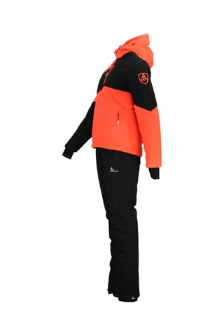 Veste à capuche et pantalon de ski Anice - Corail et noir