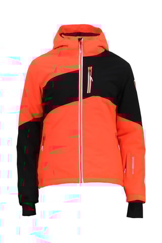 Veste à capuche et pantalon de ski Anice - Corail et noir