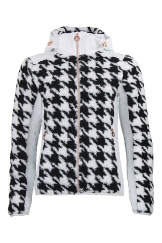 Blusão bi-matéria Amore - Branco e preto