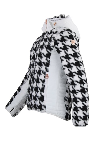 Blusão bi-matéria Amore - Branco e preto