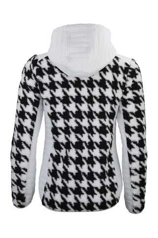 Blusão bi-matéria Amore - Branco e preto