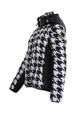 Blusão bi-matéria Amore - Preto e branco