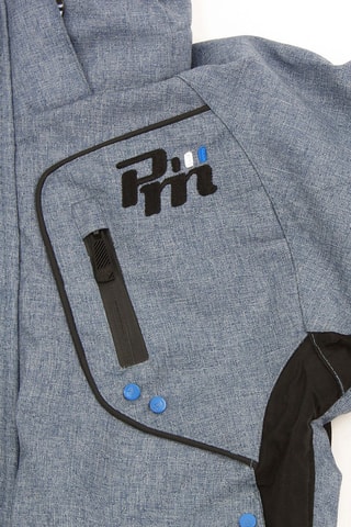 Blouson de ski à capuche Ecamate -  Bleu chiné