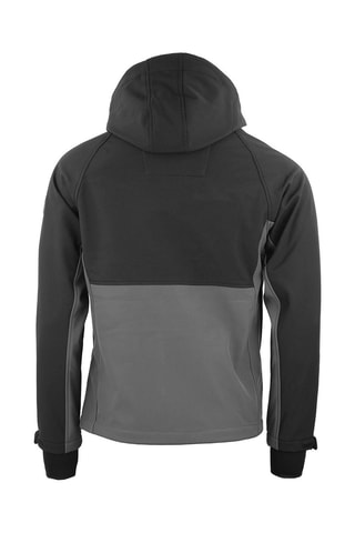 Blouson à capuche Softshell Cametis -  Noir et gris