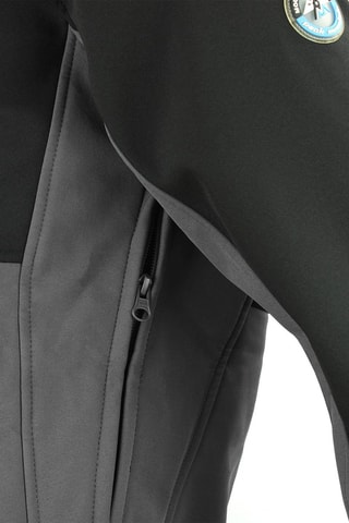 Blouson à capuche Softshell Cametis -  Noir et gris