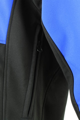 Blouson à capuche Softshell Cametis -  Bleu roi et noir