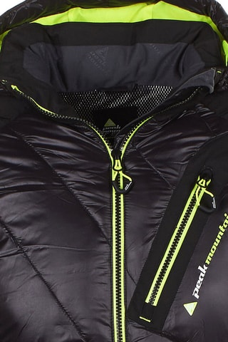 Blouson de ski à capuche Cybrid - Noir et anis