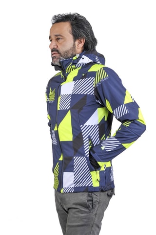 Blouson à capuche Cover Peak Mountain - Bleu marine et jaune