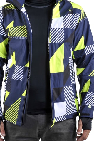 Blouson à capuche Cover Peak Mountain - Bleu marine et jaune