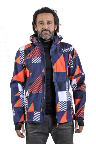 Blouson à capuche Cover Peak Mountain - Bleu marine et orange