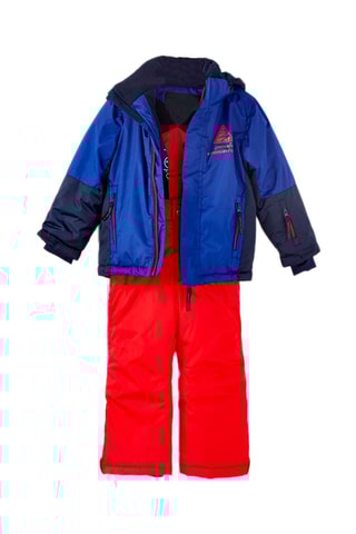 Veste et pantalon de ski Eros - Bleu et rouge