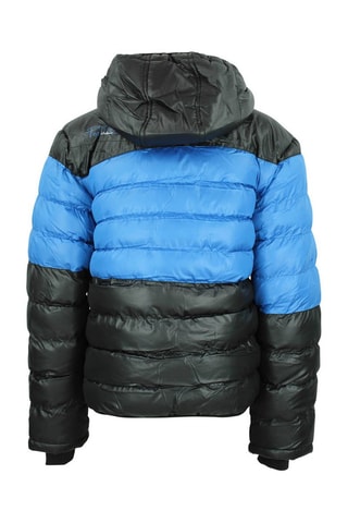 Doudoune à capuche Ecaptin - Noir et bleu roi