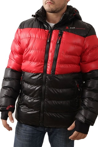 Doudoune à capuche Captin - Noir et rouge