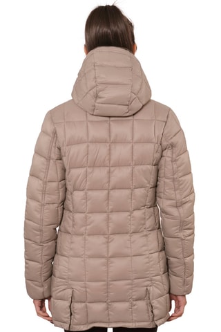 Doudoune longue à capuche Awill - Taupe