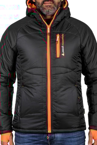 Doudoune à capuche Cepeak - Noir et orange