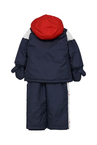 Coupe-vent à capuche et salopette de ski Memont - Bleu marine