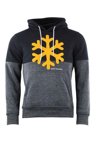 Sweat à capuche Carlo - Gris foncé chiné et noir