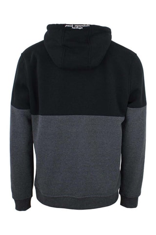 Sweat à capuche Carlo - Gris foncé chiné et noir