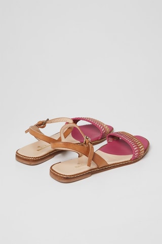 Leren Sandalen - Fuchsia en Camel - Harmont & Blaine