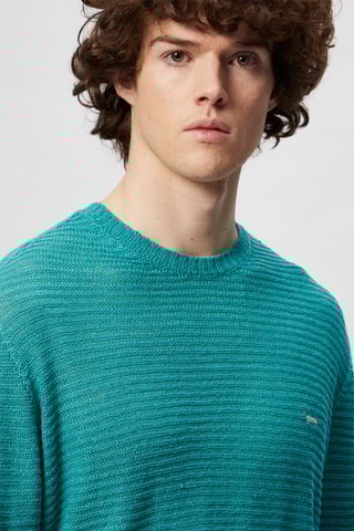 Linnen Trui Turquoise - Harmont & Blaine