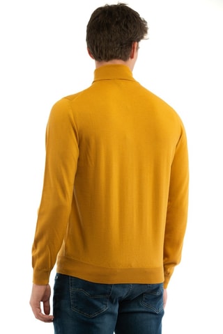 Merinoswollen Trui - Mosterdgeel