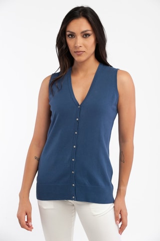 Mouwloos Vest - Indigoblauw - Harmont & Blaine