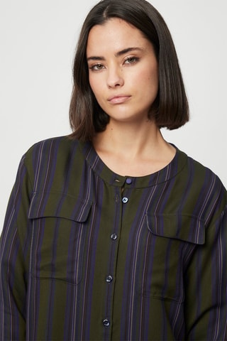 Blouse van 2 Materialen Olijfgroen Harmont & Blaine - Harmont & Blaine