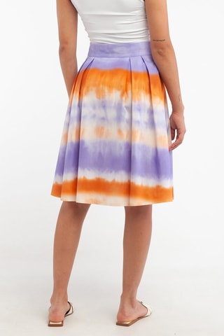 Plissérok Tie and Dye - Paars en Oranje - Harmont & Blaine