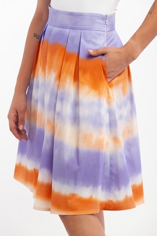 Plissérok Tie and Dye - Paars en Oranje - Harmont & Blaine