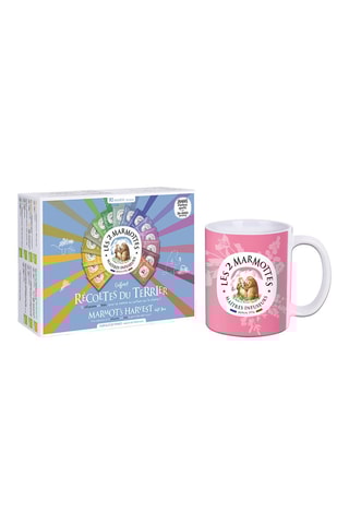 Coffret thés et infusions Récoltes du Terrier et Mug en céramique Mêlée de Fruits