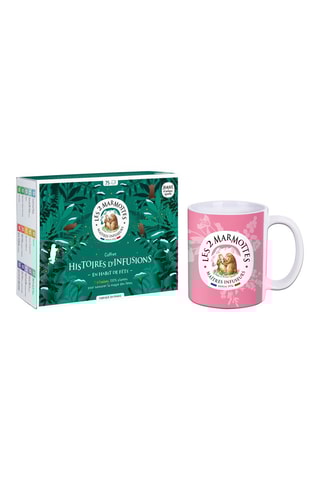Coffret Histoires d'Infusions et Mug en céramique Mêlée de Fruits
