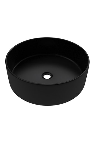 Lavabo de cerámica de encimera - Negro - 35 x 11,5 cm
