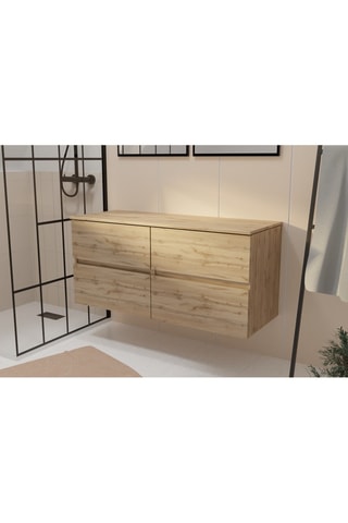 Mueble de cuarto de baño de 4 cajones Timber - 121 x 56 x 46 cm
