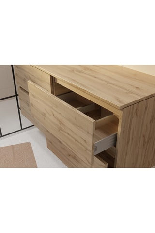 Mueble de cuarto de baño de 4 cajones Timber - 121 x 56 x 46 cm