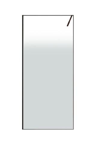 Mampara de ducha - Negro y blanco - 200 x 90 x 0,6 cm