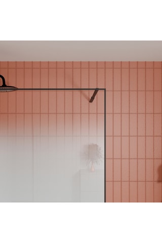 Mampara de ducha - Negro y blanco - 120 x 200 cm