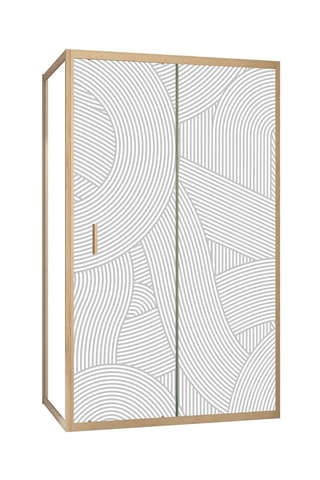 Puerta y mampara de cuarto de baño de 1 puerta - 200 x 120 x 80 cm