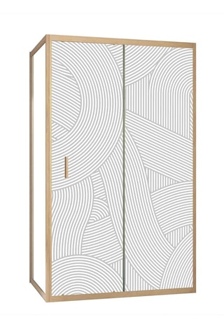 Puerta y mampara de cuarto de baño de 1 puerta - 200 x 120 x 90 cm