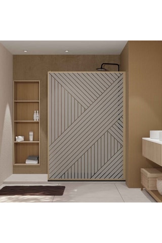 Mampara de ducha - Marrón - 140 x 200 cm