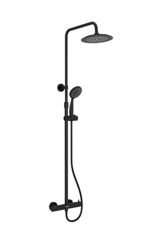 Columna de ducha termoplástica Arty - Negro - 133 x 28 x 52 cm