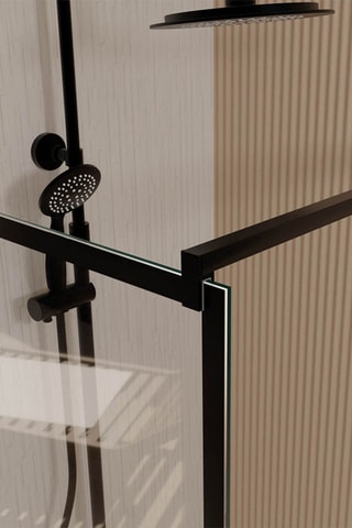 Mampara de ducha Bricks - Negro - 100 x 195 cm