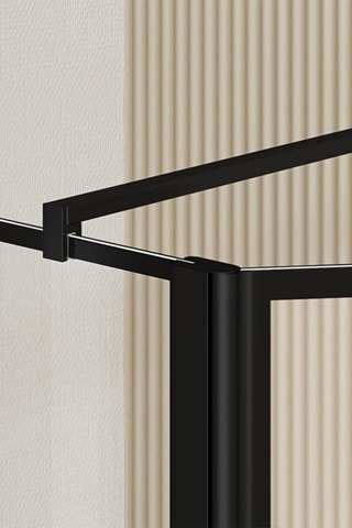 Mampara de ducha Bricks - Negro - 195 x 120 cm