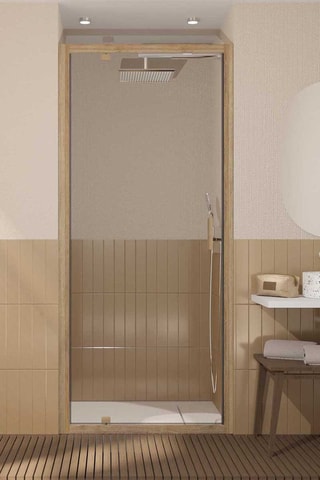 Puerta de ducha Factory Wood - Dorado - 200 x 90 cm