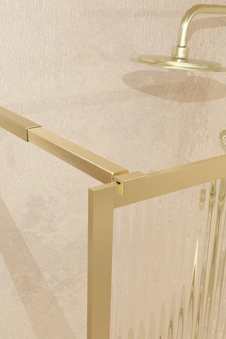 Mampara de ducha Edge - Dorado - 200 x 90 cm
