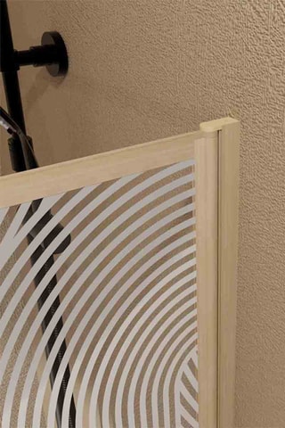 Mampara de bañera Hinata - Imitación madera - 140 x 80 cm